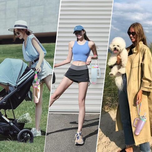 Stanley Cup Accessories Set Including Stanley boot, Water bottle holder with strap, Stanley spill stopper and Straw cover cap for stanley accessories 40 oz & 30oz tumbler(Set:1+1+1+1pcs) in Kuwait