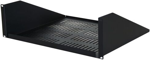 Quest Manufacturing Single-Sided Non-Vented Cantilever Shelf, 1 Unit, 19" x 12"D, Black (ES0319-0112) in Saudi Arabia