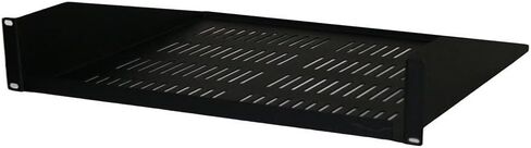 Quest Manufacturing Single-Sided Non-Vented Cantilever Shelf, 1 Unit, 19" x 12"D, Black (ES0319-0112) in Saudi Arabia