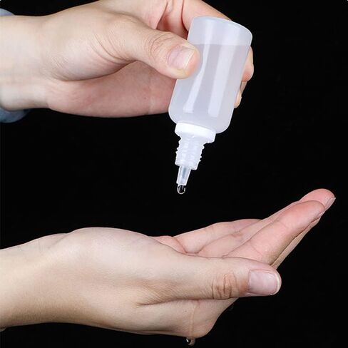 Othmro 20Pcs 0.2oz Lab Dropping Bottles 5ml PE Plastic Bottles Lab Eye Dropper Bottles Squeezable Eye Liquid Drop Bottle Small Mouth Drop Bottles Sample Seal Storage Bottles with Yellow Cap for Travel in Saudi Arabia