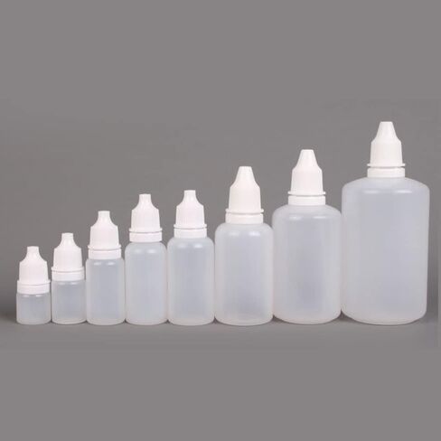 Othmro 20Pcs 0.2oz Lab Dropping Bottles 5ml PE Plastic Bottles Lab Eye Dropper Bottles Squeezable Eye Liquid Drop Bottle Small Mouth Drop Bottles Sample Seal Storage Bottles with Yellow Cap for Travel in Saudi Arabia