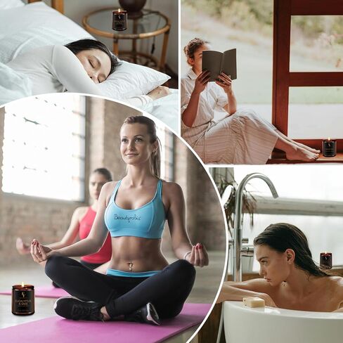 شموع العنبر الباتشولي للمنزل، شموع معطرة برائحة العلاج العطري، هدايا شموع معطرة للنساء والرجال، برطمان كهرماني in Saudi Arabia