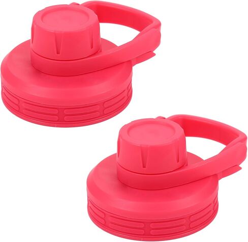 غطاء فوهة من IRON ° FLASK لفم واسع، زجاجات مياه رياضية معزولة، غطاء مضغ، غطاءان خاليان من مادة BPA (فوشيا) in Kuwait