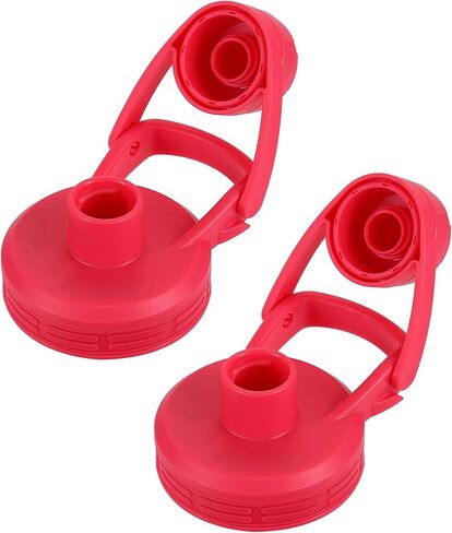 غطاء فوهة من IRON ° FLASK لفم واسع، زجاجات مياه رياضية معزولة، غطاء مضغ، غطاءان خاليان من مادة BPA (فوشيا) in Kuwait