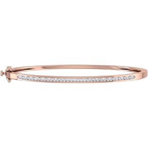 FINEROCK 1/2 Carat Diamond Bangle Bracelet in 10K Gold or 950 Platinum (7 Inch)