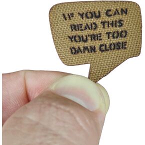 Tiny Funny If You Can Read This Lasercut Patch [Coyote Tan]
