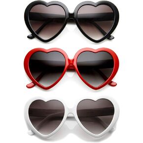 zeroUV Oversized Heart Shaped Sunglasses UV400 Cute Trendy Love Fashion Eyewear for Women 52mm