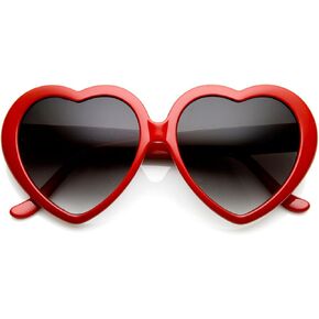zeroUV Oversized Heart Shaped Sunglasses UV400 Cute Trendy Love Fashion Eyewear for Women 52mm
