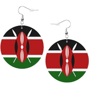Norway National Flag Faux Leather Earrings For Women Girls Lightweight Round Dangle Earrings Gift