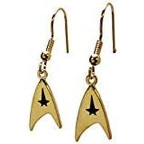 Star Trek Original Series Command Logo Goldtone French Wire Earrings