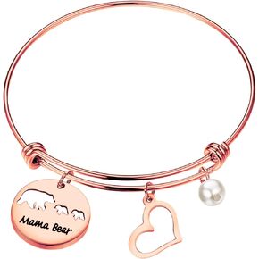 Zuo Bao Mama Bear and Baby Bear Necklace Set Mother Daughter Necklace Mom Jewelry (RG-2 cub br)