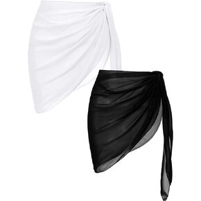Ekouaer Women 2pcs Sarong Swimsuit Cover Ups Beach Wrap Skirts