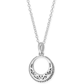 Boma Jewelry Sterling Silver Bohemian Crescent Moon Necklace, 18 Inches