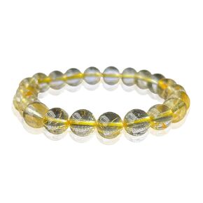 Natural Citrine Crystal Bracelet 8mm (0.31") Beads Semi Precious Stretch Bracelet for Meditation Protection Bracelet Unisex
