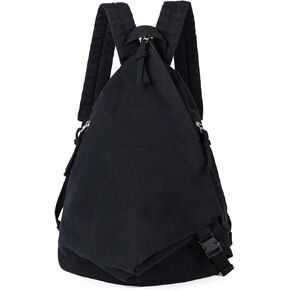 ecosmile Canvas Backpack for Women Travel Backpack for Men Vintage Bookbag Style for Casual Daypack Backpacks (Mini Red)