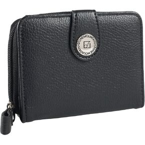 محفظة جلدية من Stone Mountain USA بسحاب صغير، باللون الأسود in Kuwait