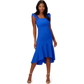 Adrianna Papell Women's Satin Crepe High-Low Dress