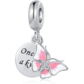 NARTGO One of a Kind Butterfly Charm Compatible with Pandora Charms Bracelets