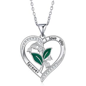 Tulip/Lily of the Valley/Cardinal/Ladybug Necklace Jewelry Gifts for Women Girls