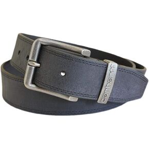 Carhartt Casual Men's Belt, Available in Multiple Styles, Colors & Sizes, Saddle Leather Embossed Metal Keeper (Black), 44