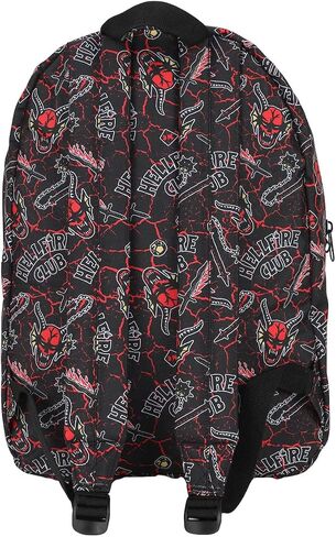 Stranger Things Hellfire Club AOP Black Laptop Backpack, Multicolored, OSFA in Saudi Arabia