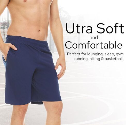 شورت كاجوال للرجال مصنوع من الجيرسيه القطني 100% من Essential Elements، ملابس نوم كاجوال نشطة، بيجامة PJ كاجوال in Kuwait