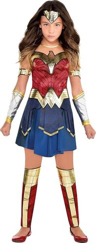 زي الهالوين للفتيات من Party City Wonder Woman 1984، مقاس متوسط ​​(8-10)، يتضمن فستانًا وإكسسوارات in Saudi Arabia