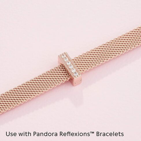 Pandora Reflexions Clip Charm Bracelet Charm Timeless Bracelets - Stunning Women's Jewelry - Gift for Women in Your Life - Made Rose & Cubic Zirconia, With Gift Box in Saudi Arabia