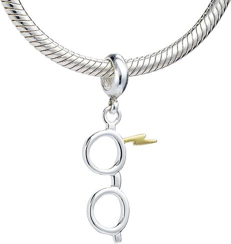 Harry Potter Sterling Silver Lightning Bolt and Glasses Slider Charm in Saudi Arabia