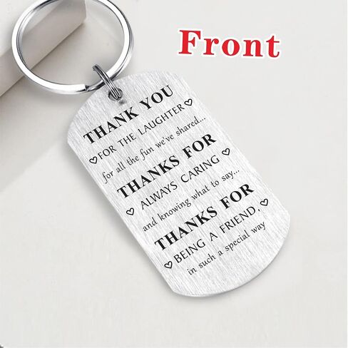 Friend Christmas Gifts for Women Men, Meaningful Friendship Keychain, Going Away Gift Ideas for Friends in Saudi Arabia