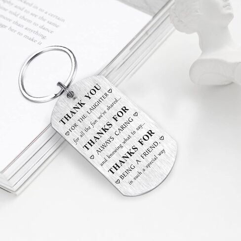 Friend Christmas Gifts for Women Men, Meaningful Friendship Keychain, Going Away Gift Ideas for Friends in Saudi Arabia