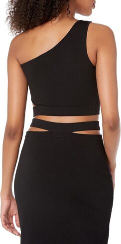The Drop Women's Valentina Cropped One-Shoulder Cutout Sweater Top in Saudi Arabia
