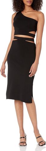 The Drop Women's Valentina Cropped One-Shoulder Cutout Sweater Top in Saudi Arabia