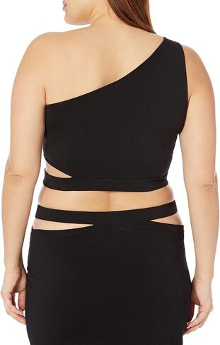 The Drop Women's Valentina Cropped One-Shoulder Cutout Sweater Top in Saudi Arabia