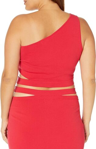 The Drop Women's Valentina Cropped One-Shoulder Cutout Sweater Top in Saudi Arabia