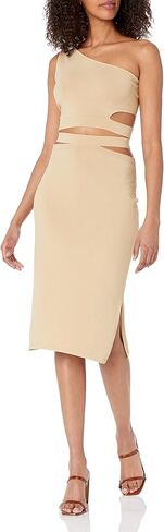 The Drop Women's Valentina Cropped One-Shoulder Cutout Sweater Top in Saudi Arabia