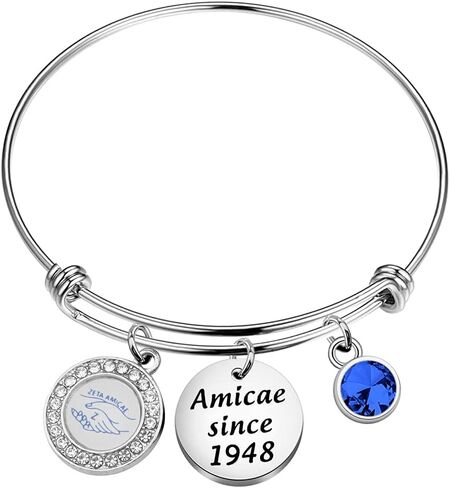 AKTAP Zeta Amicae Pendant Bracelet Amicae Since 1848 Sorority Jewelry Soror Sisters Gift for Women Girls in Saudi Arabia