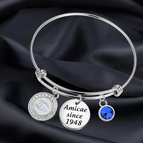 AKTAP Zeta Amicae Pendant Bracelet Amicae Since 1848 Sorority Jewelry Soror Sisters Gift for Women Girls in Saudi Arabia