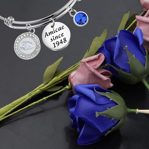 AKTAP Zeta Amicae Pendant Bracelet Amicae Since 1848 Sorority Jewelry Soror Sisters Gift for Women Girls in Saudi Arabia
