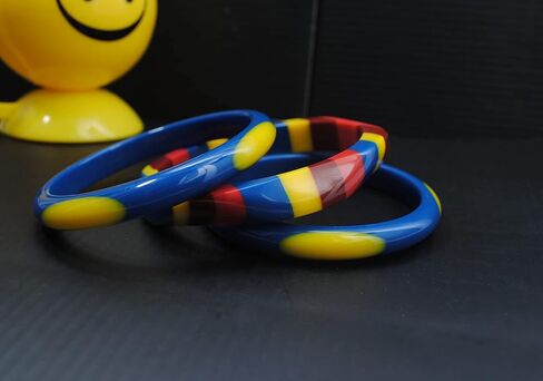 مجموعة من 3 أساور على شكل سوار من الراتنج بألوان متعددة للمراهقين من مجموعة Stratum of Rainbow من Pure Hands (في 4 ألوان) in Kuwait