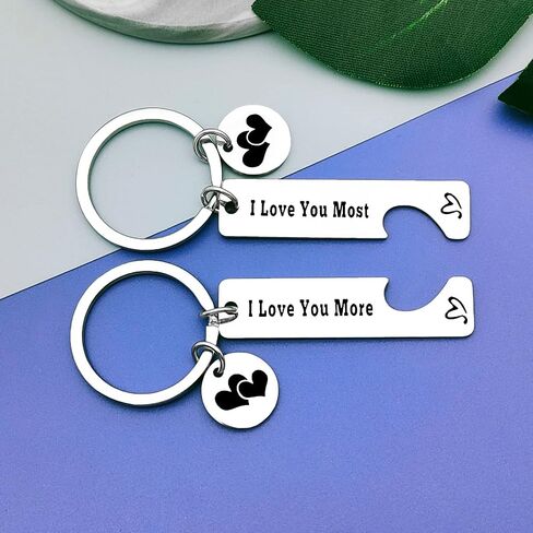 Anniversary Keychain Gift for Husband Wife Couple Keychain for Boyfriend Girlfriend Valentine Day Wedding Gifts for Him in Saudi Arabia
