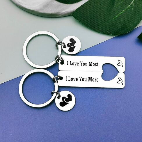 Anniversary Keychain Gift for Husband Wife Couple Keychain for Boyfriend Girlfriend Valentine Day Wedding Gifts for Him in Saudi Arabia