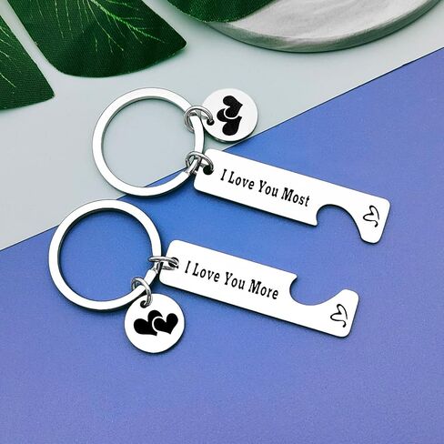 Anniversary Keychain Gift for Husband Wife Couple Keychain for Boyfriend Girlfriend Valentine Day Wedding Gifts for Him in Saudi Arabia