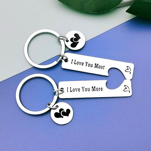 Anniversary Keychain Gift for Husband Wife Couple Keychain for Boyfriend Girlfriend Valentine Day Wedding Gifts for Him in Saudi Arabia