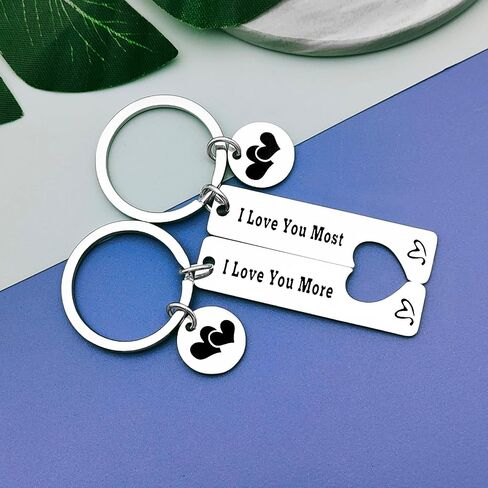 Anniversary Keychain Gift for Husband Wife Couple Keychain for Boyfriend Girlfriend Valentine Day Wedding Gifts for Him in Saudi Arabia
