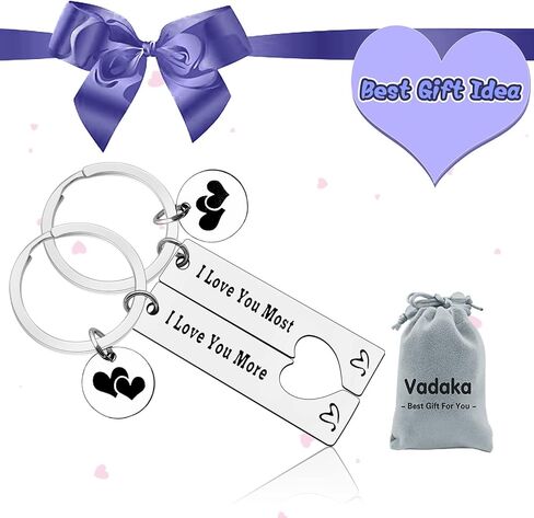 Anniversary Keychain Gift for Husband Wife Couple Keychain for Boyfriend Girlfriend Valentine Day Wedding Gifts for Him in Saudi Arabia