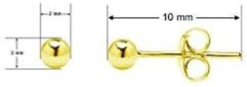 Silverline Jewelry 3 Pairs Tiny 2mm Stainless Steel Round Ball Stud Earrings Set for Women Men Teen Girls in Kuwait