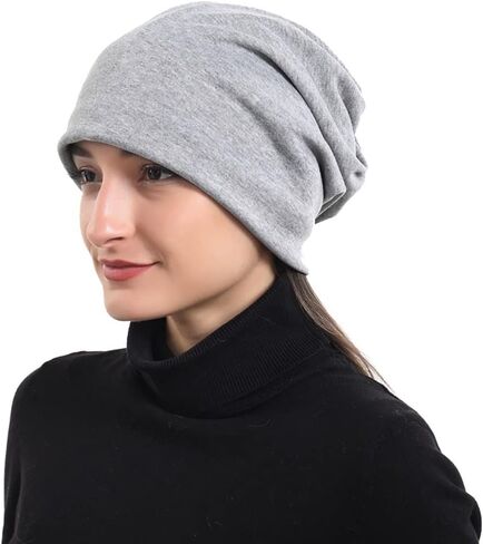 Womens Chemo Beanie Hat Cancer Cap Stretch Slouchy Turban Headwear in Saudi Arabia
