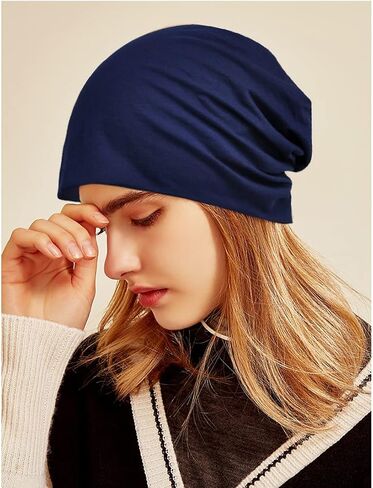 Womens Chemo Beanie Hat Cancer Cap Stretch Slouchy Turban Headwear in Saudi Arabia