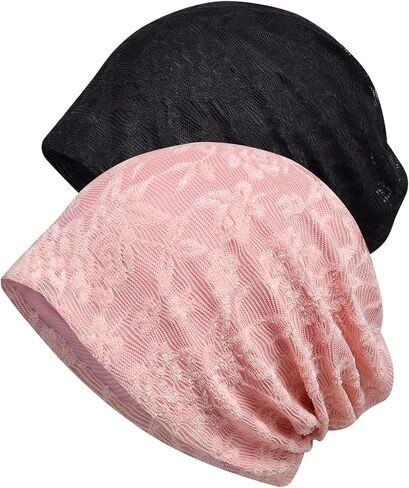 Womens Chemo Beanie Hat Cancer Cap Stretch Slouchy Turban Headwear in Saudi Arabia
